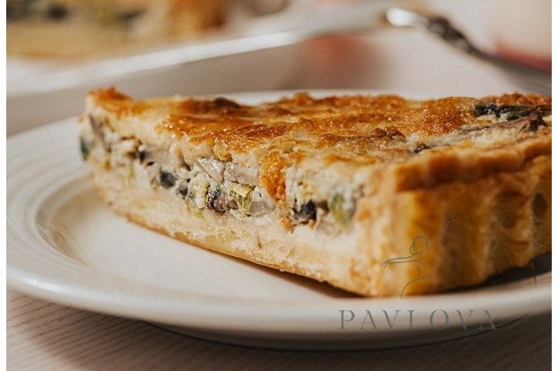 Lotaringijos kišas su grybais (Quiche Lorraine) 