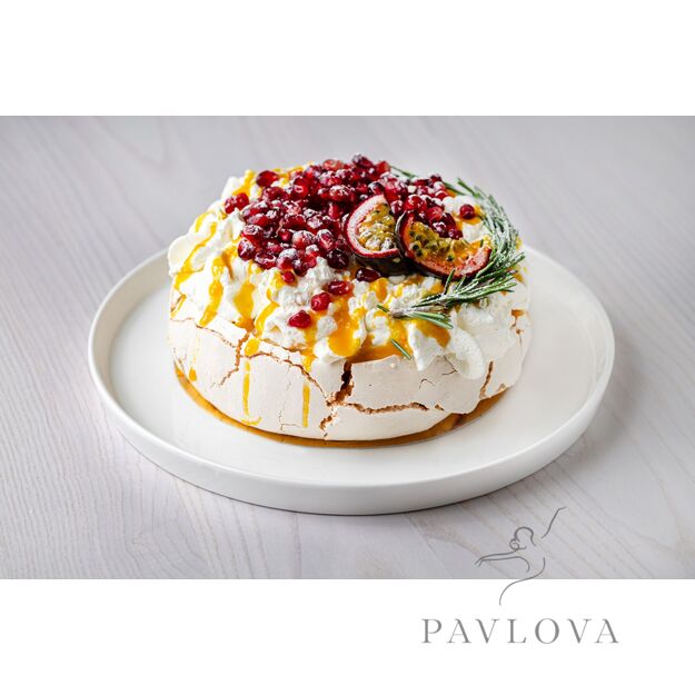 Tortas Pavlova su pasiflorų tiara