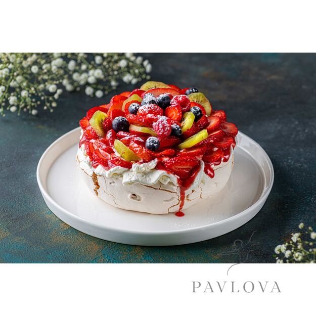 Tortas Pavlova, klasikinis uogų miksas